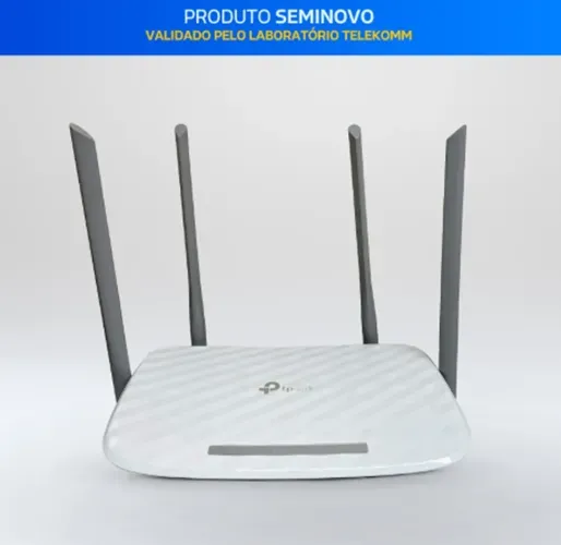 TP-LINK ROTEADOR WIFI GIGABIT AC1200 - ARCHER C5 W - AM- SEMINOVO 12V 1A P4/210000000119