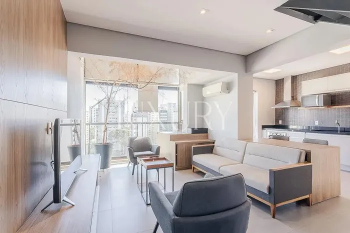 Apartamento Duplex Reformado e Mobiliado à Venda no Jardim Paulista, 49 m², 1 suite, 1 vag