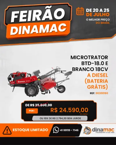 Tobata 18 HP com Rotativa e partida elétrica