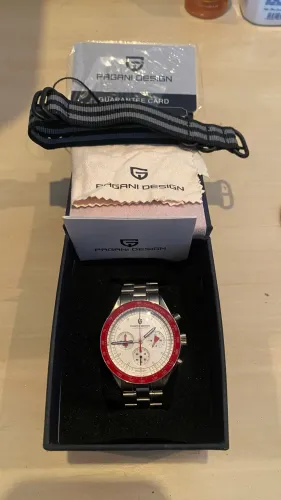 RELOGIO PAGANI DESIGN ESTILO OMEGA SPEEDMASTER
