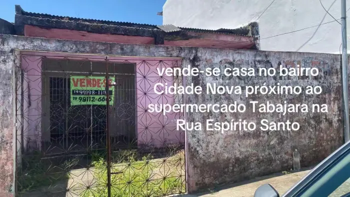 Vendo casa no bairro cidade Nova com 2 quartos
