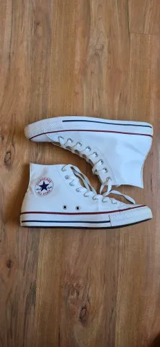 Tênis Converse All Star Chuck Taylor Couro Branco 38 - Pouco usado