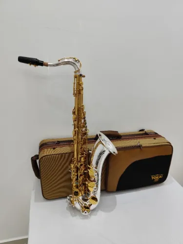 Sax Tenor Tokai TST-300GP Sib - Dourado c/ Prata - NOVO /Troco/Parcelo 21x