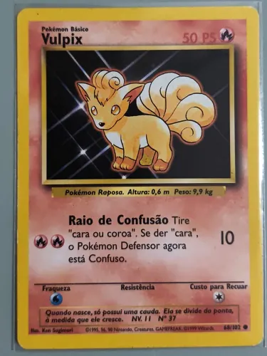 Carta Pokemon Vulpix Base set original SP