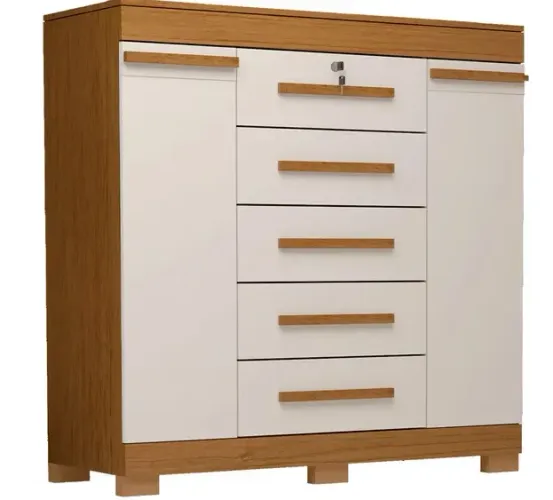 Cômoda Diana com chave 100% MDF - Entrega e montagem Grátis p/ Fortaleza 