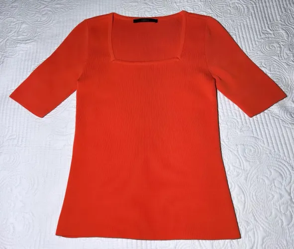 Camisa Animale Laranja Canelada Modal P (Veste M) Original 