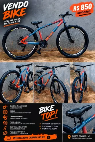 BIKE ARO 29 VIKINGX TOP | SHIMANO + FREIO A DISCO ?