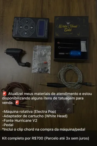 Kit de material de tatuagem