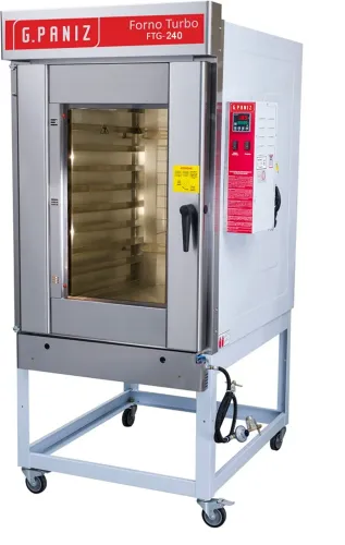 Forno Turbo A Gás 8 Esteiras 240 Pães Ftg240 Bivolt G.paniz 