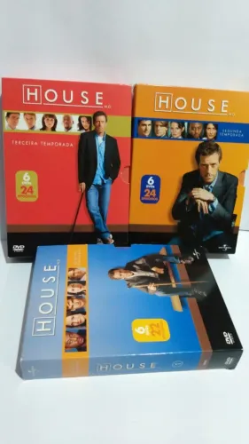 Lote Box seriado House temporadas 1 2 e 3 - LEIA com atenção DVD