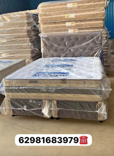 Cama King colchão e base