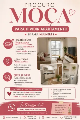 PROCURO Moça PARA DIVIDIR APARTAMENTO