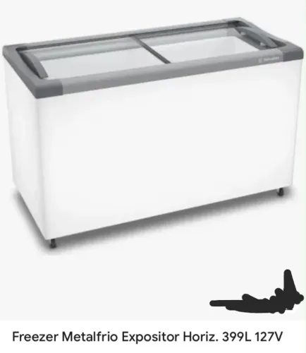 Frezer MetalFrio Expositor Horizontal 399 Litros 127 volts 