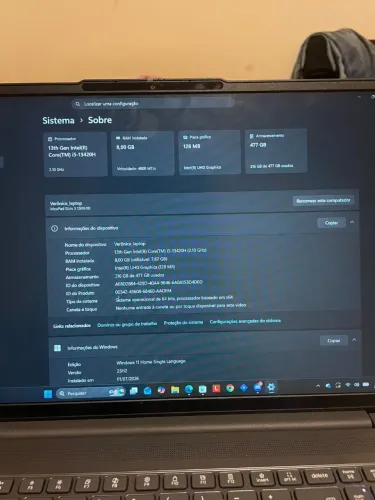 Notebook Lenovo i5 2 Meses de Uso