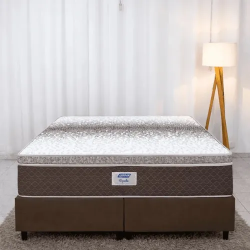 Colchão Opala Queen Molas Ensacadas Gazin + Box  Suporta até 240kg