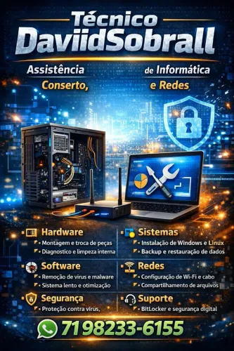 Tecnico de Informática, Serviços de manutenção e etc.