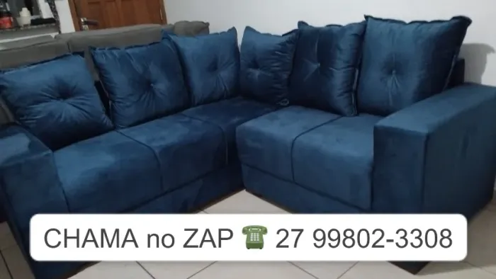 - SOFA DE CANTO PATRICIA VELUDO- FRETE GRATIS