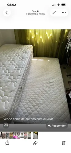 Cama box solteiro com auxiliar 