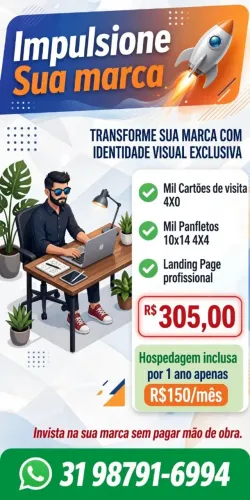 ? Impulsione sua marca! Cartão de visita, panfletos, landypage