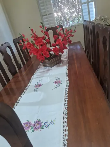 Mesa Madeira c/8 cadeiras