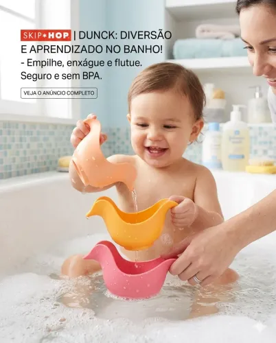 Brinquedo (Infantil / Bebês) de Banho Skip Hop Dunck Patinhos Empilháveis - NOVO LACRADO