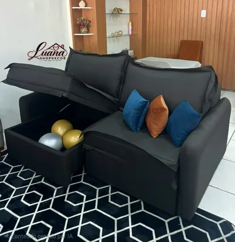 Sofá Retrátil Baú conforto e Organização