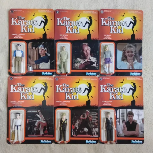 Coleção Complete 6 Figuras Originais The Karate Kid ReAction Figures Funko Super 7