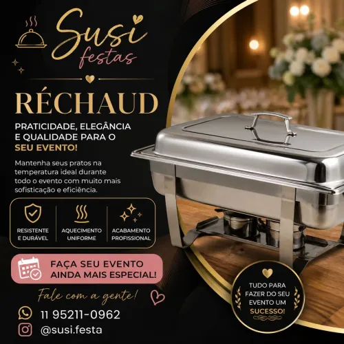 Aluguel de réchaud/cubas para festas Guarulhos 