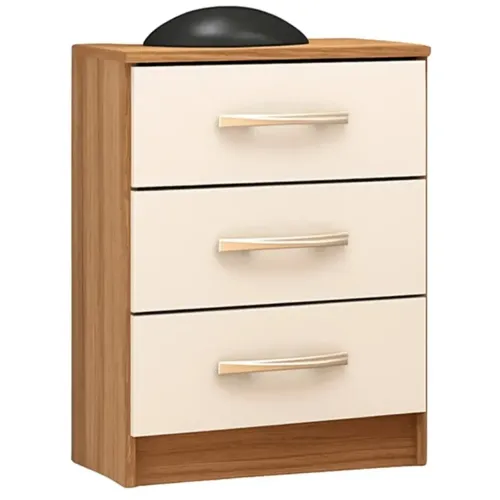 Mesa de Cabeceira Leme com 3 Gavetas Primicias - pronta entrega 