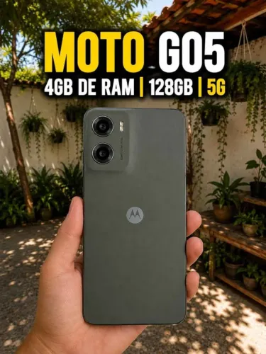 Moto G05, 4GB de RAM, 256GB, 5G. Sem marcas de uso!
