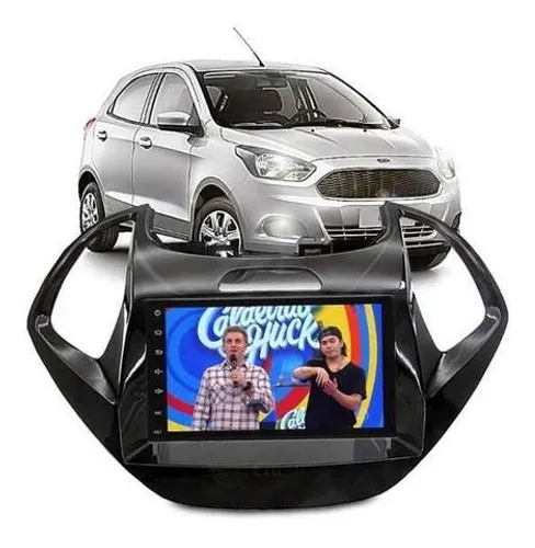 Central Multimídia Android Ford Ká Novo C/câmera De Re e Moldura 
