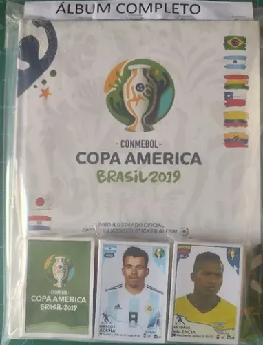 Álbum Copa América 2019 - Capa Dura - Completo - Figurinhas Soltas.
