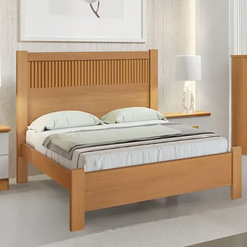 Cama Casal Primícia Ripado Até 12x S/ Juros - Frete Grátis