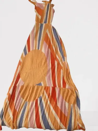 vestido estampado renner novo