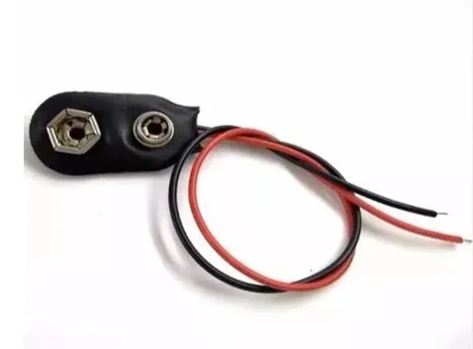 Conector Cabo De Bateria 9v S/ Plug KIT 2 Unidades Arduino Automação Robotica COD-CP50   