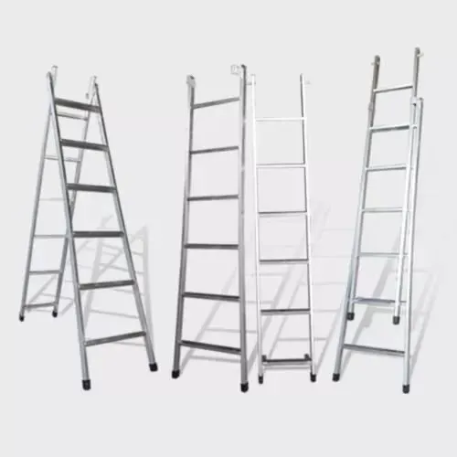Escada extensiva 8 degraus Material Metalon Altura 2,50m × 4,40m Marca ALG