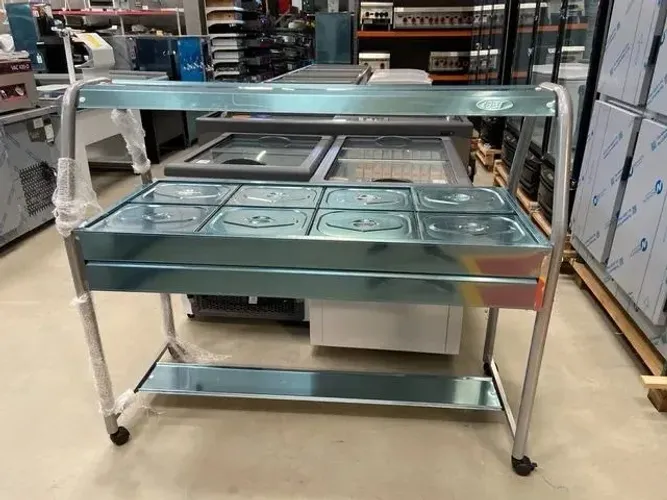 Carrinho Self Service com 8 Cubas - Inox - Ibet