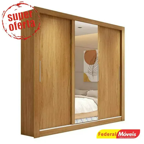 Guarda Roupa com 3 Portas e 4 Gavetas Novo Pronta Entrega