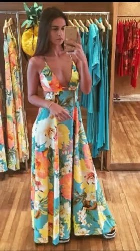 Vestido longo Farm