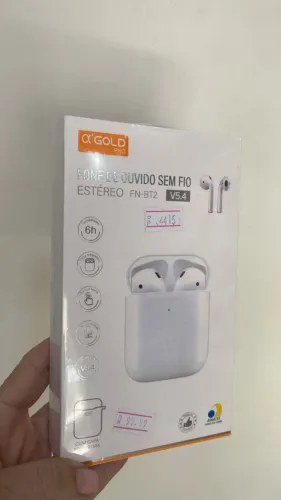 Fone de Ouvido Sem Fio Bluetooth v5.3 aGold FN-BT2 Gold -Loja Coimbra Computadores Entrega