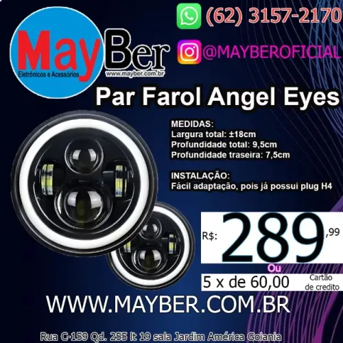 par de farol de led redondo eyes angel