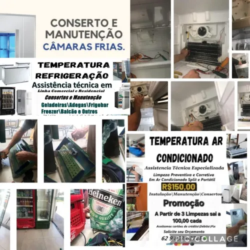 Portátil/Split/Geladeiras/Freezer e outros:Consertos,Manutenção e Instalação-Confira 