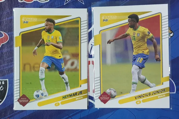 2 Cards Neymar Jr e Vinicius Jr - Panini Donruss Road to FIFA World Cup