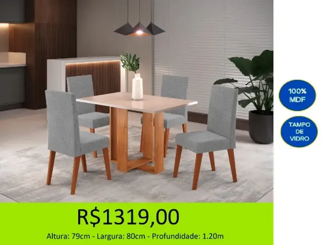 Mesa de jantar - parcelamos ate 10x sem juros - aproveite