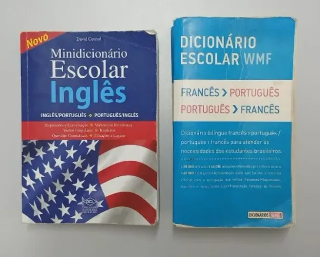 Livros - Dicionários FRANCÊS-PORTUGUÊS (vice versa) e INGLÊS-PORTUGUÊS (vice versa)