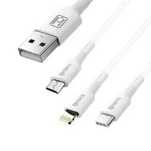Cabo 3 em 1 Turbo Usb x Micro Usb / Tipo C / Lighting - 1 metro