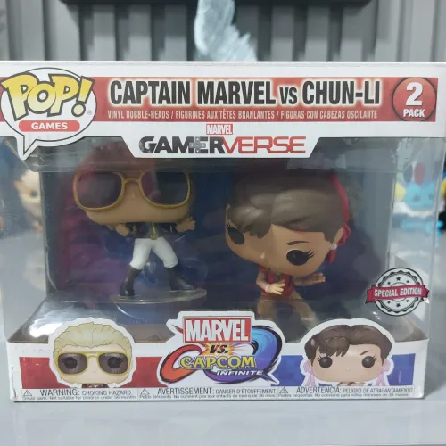 Funko pop edição marvel x capcom