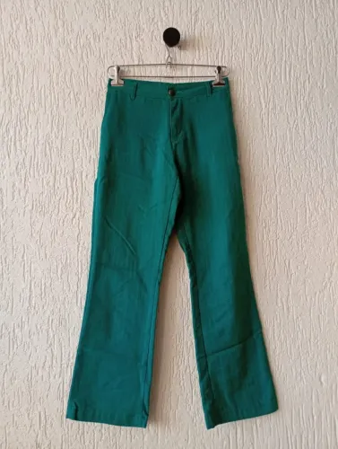 calça vintage coca cola reta feminina