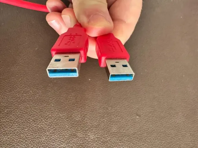 KIT com 12 Cabos Usb 3.0 50cm Conector A Macho Conector B Macho Vermelho