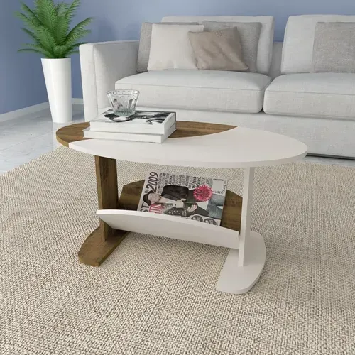 Mesa de Centro Isis Pinho Off White Artely - Entrega Rápida! 